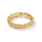 Sculptural Caviar Beaded Band Ring - floysun
