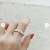Sculptural Caviar Beaded Band Ring - floysun