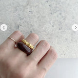 Sculptural Caviar Beaded Band Ring - floysun