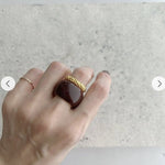 Sculptural Caviar Beaded Band Ring - floysun