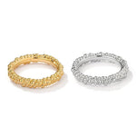 Sculptural Caviar Beaded Band Ring - floysun