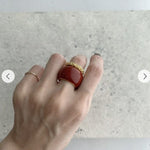 Sculptural Caviar Beaded Band Ring - floysun