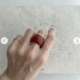 Sculptural Caviar Beaded Band Ring - floysun