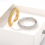 Sculptural Caviar Beaded Band Ring - floysun