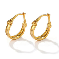 Sculptural Droplet Hoop Earrings - floysun