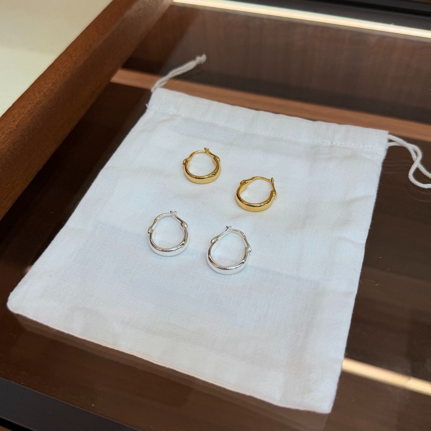 Sculptural Droplet Hoop Earrings - floysun