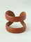 Sculptural Dual - Band Leather Cuff - Bold Minimalist Open Bangle - floysun