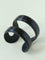Sculptural Dual - Band Leather Cuff - Bold Minimalist Open Bangle - floysun
