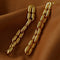 Sculptural Interlocking Link Drop Earrings - floysun