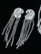 Sculptural Mirror Silver Conch Long Tassel Earrings - floysun