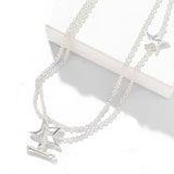 Sculptural Multi-Star Y-Drop Long Necklace - floysun