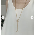 Sculptural Multi-Star Y-Drop Long Necklace - floysun