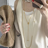Sculptural Multi-Star Y-Drop Long Necklace - floysun