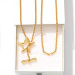 Sculptural Multi-Star Y-Drop Long Necklace - floysun