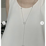 Sculptural Multi-Star Y-Drop Long Necklace - floysun