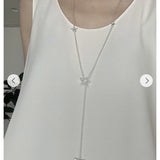 Sculptural Multi-Star Y-Drop Long Necklace - floysun