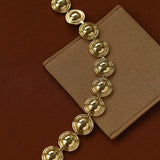 Sculptural Oval Dome Link Bracelet - floysun