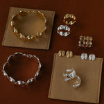 Sculptural Oval Dome Link Bracelet - floysun