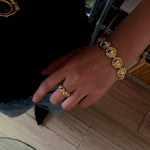Sculptural Oval Dome Link Bracelet - floysun