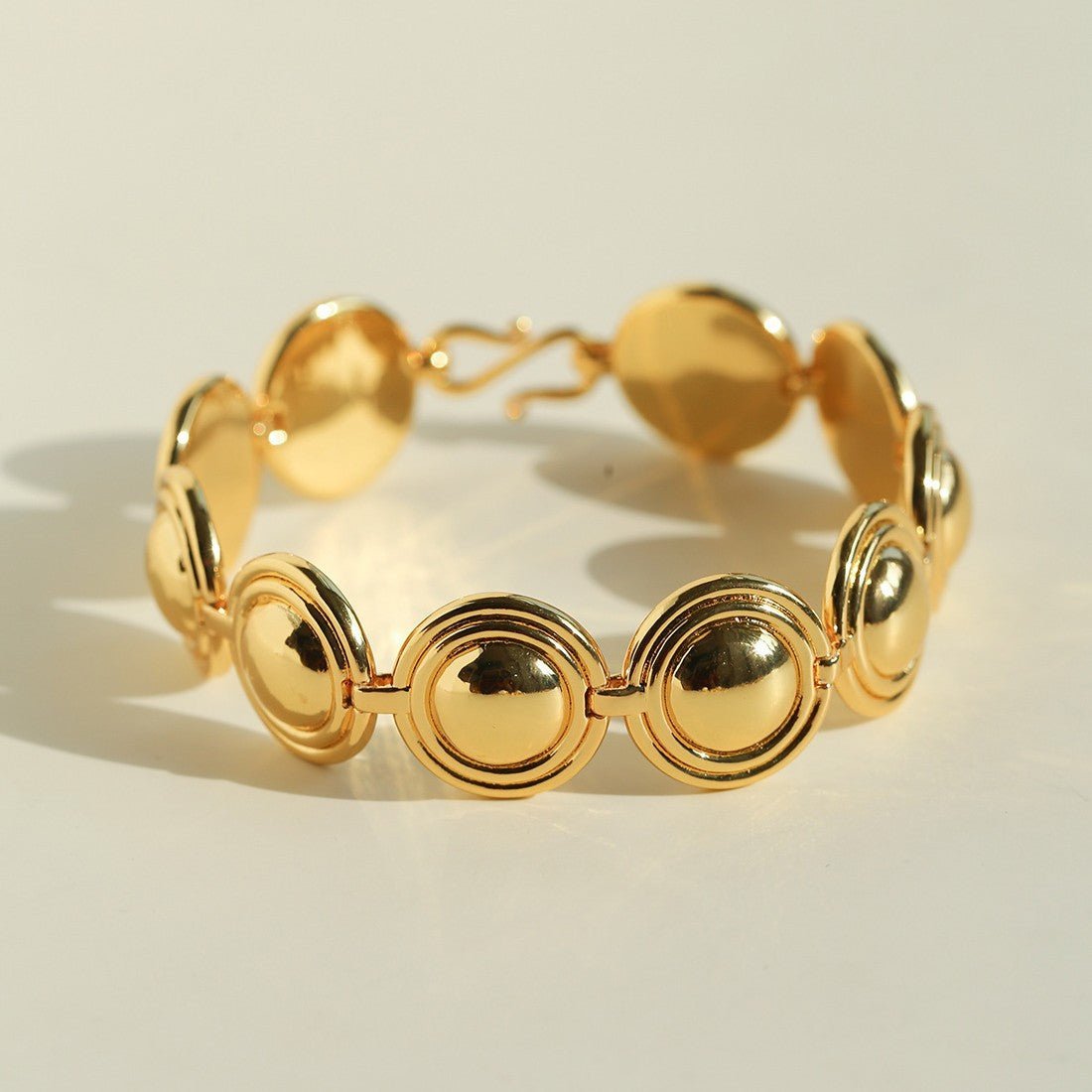 Sculptural Oval Dome Link Bracelet - floysun