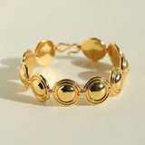 Sculptural Oval Dome Link Bracelet - floysun