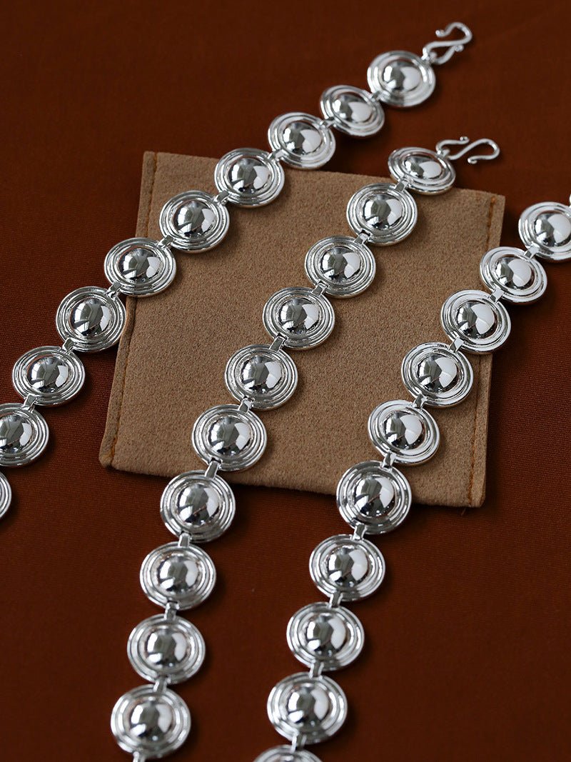 Sculptural Oval Dome Link Bracelet - floysun
