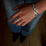 Sculptural Oval Dome Link Bracelet - floysun