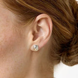 Sculptural Oval Dome Stud Earrings - floysun