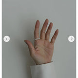 Sculptural Pyramid Stud Band Ring - floysun