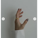 Sculptural Pyramid Stud Band Ring - floysun