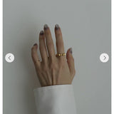 Sculptural Pyramid Stud Band Ring - floysun