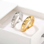 Sculptural Pyramid Stud Band Ring - floysun