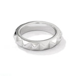 Sculptural Pyramid Stud Band Ring - floysun