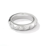 Sculptural Pyramid Stud Band Ring - floysun