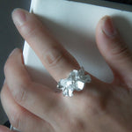 Sculptural Ruffle Adjustable Open Ring - floysun