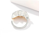 Sculptural Ruffle Adjustable Open Ring - floysun