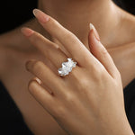 Sculptural Ruffle Adjustable Open Ring - floysun