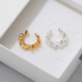 Sculptural Ruffle Ear Cuff Single - floysun