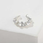 Sculptural Ruffle Ear Cuff Single - floysun