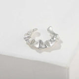 Sculptural Ruffle Ear Cuff Single - floysun