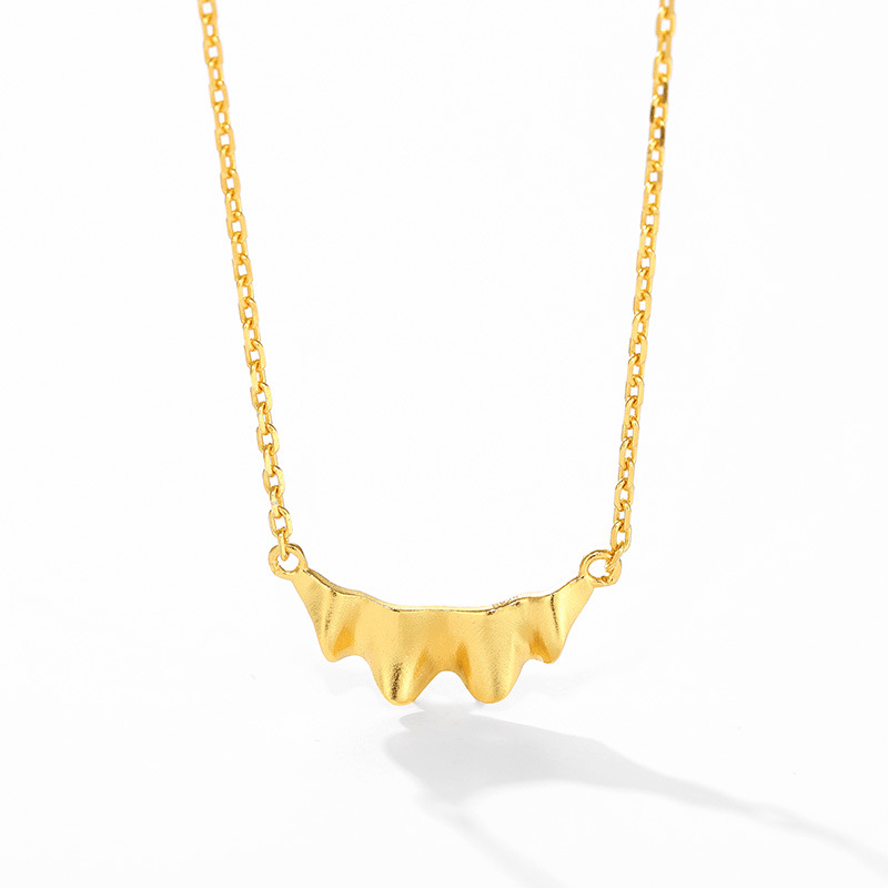 Sculptural Ruffle Pendant Necklace - floysun