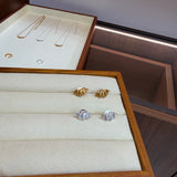 Sculptural Ruffle Stud Earrings - floysun