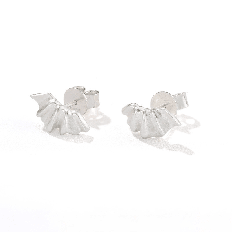 Sculptural Ruffle Stud Earrings - floysun