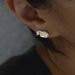 Sculptural Ruffle Stud Earrings - floysun