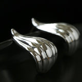 Sculptural Vertical Striped Teardrop Stud Earrings - floysun