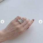 Sculptural Woven Lattice Wide Band Ring - floysun
