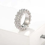 Sculptural Woven Lattice Wide Band Ring - floysun