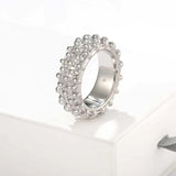 Sculptural Woven Lattice Wide Band Ring - floysun
