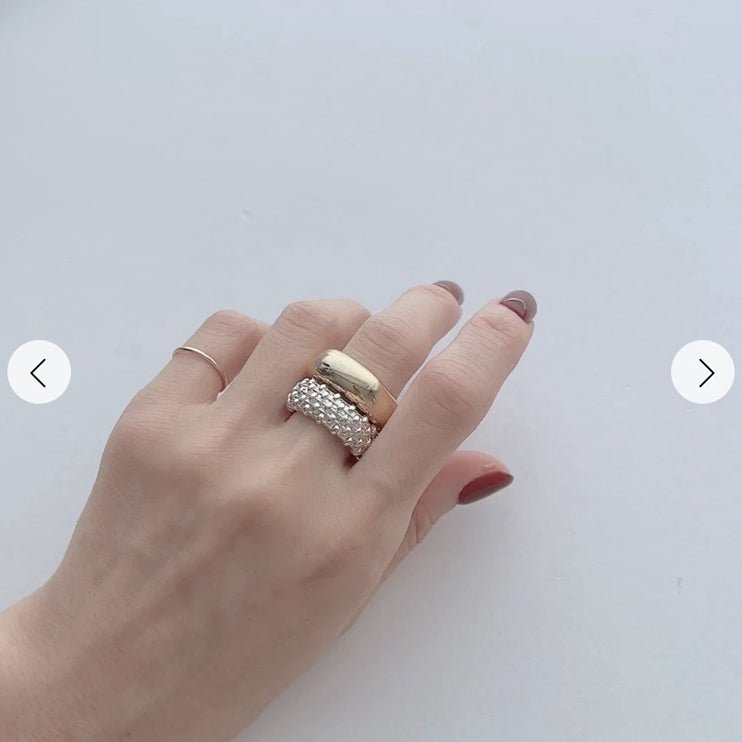 Sculptural Woven Lattice Wide Band Ring - floysun