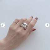 Sculptural Woven Lattice Wide Band Ring - floysun